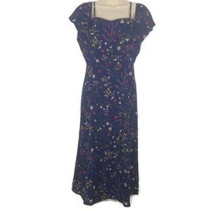 Paris Sunday Floral Cold Shoulder Midi Dress